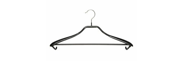 Formed hanger for knitted garments