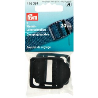 Prym Clamping buckles plastic 30 mm black (2 pcs)