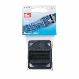 Prym Klemm-Leiterschnallen Kunststoff 40 mm schwarz (2 Stück)