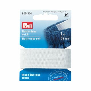 Prym Elastic tape soft 25 mm white (1 m)