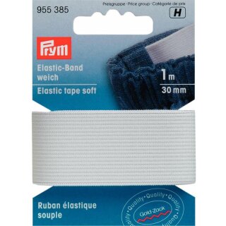 Prym Elastic tape soft 30 mm white (1 m)