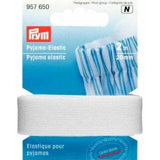 Prym Pyjama-Elastic 20 mm weiß (2 m)
