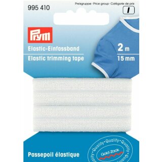Prym Elastisches Einfassband 15 mm weiß (2 m)