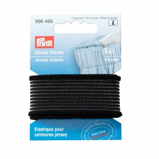 Prym Elastique pour ceintures jersey 30 mm noir (1 m)