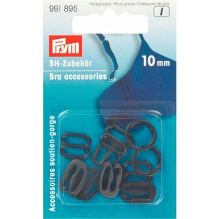Prym Bra accessories plastic 10 mm black assortment (10 pcs)