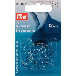 Prym Bra accessories plastic 12 mm transparent assortment (10 pcs)