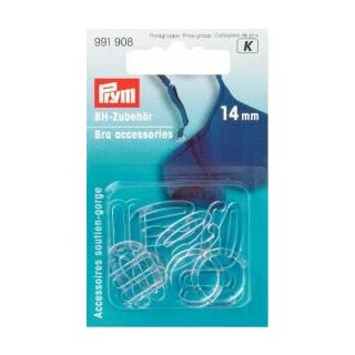 Prym Bra accessories plastic 14 mm transparent assortment (10 pcs)