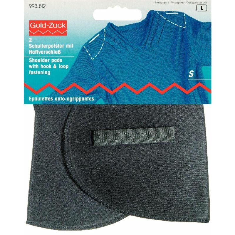 PRYM Épaulières Auto-Agriffantes Raglan - Taille S - Noir - Pour Chemisiers Et Vêtements Légers