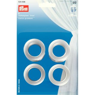 Prym Vorhangosen Click 25 Mm Gumus Rengi Matt 8 Tane 6 35