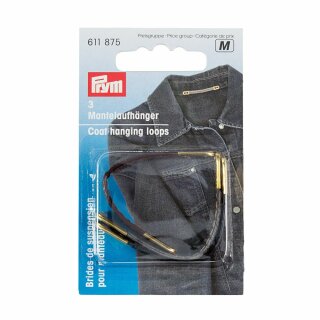 Prym Coat Hanging Loops artificial leather assorted cols (3 pcs)