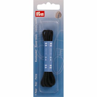 Prym Round laces 3 x 450 mm black (1 pair)