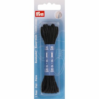Prym Round laces 3 x 900 mm black (1 pair)