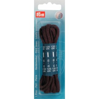 Prym Cord laces 5 x 1200 mm brown (1 pair)