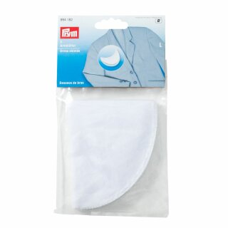 Prym Dress Shields Size L white 100 % Cotton (2 pcs)