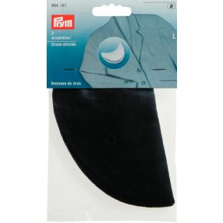 Prym Dress Shields Size L black 100 % Cotton (2 pcs)