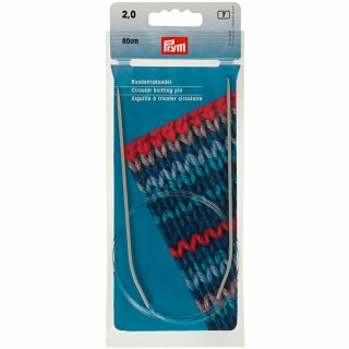 Prym Circular Knitting pins alu  80 cm 2.00 mm pearl grey (1 pc)