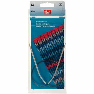 Prym Circular Knitting pins alu  40 cm 3.00 mm pearl grey (1 pc)