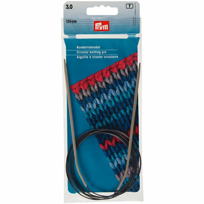 Aiguilles à Tricoter Circulaires Prym - 40cm, 3.5mm | Laiton Chromé Argenté