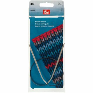 Prym Aiguilles à tricoter circulaires alu gris-perle 40 cm 3,50 mm (1 pce)
