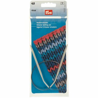 Prym Circular Knitting pins alu  40 cm 4.00 mm pearl grey (1 pc)