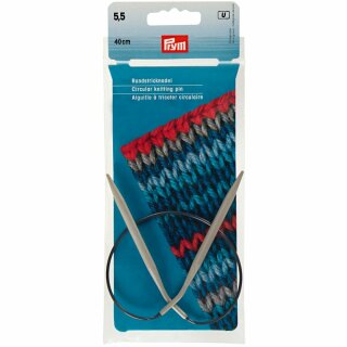 Prym Circular Knitting pins alu  40 cm 5.50 mm pearl grey (1 pc)