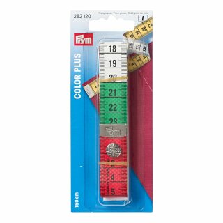 Prym Tape Measure Color plus cm/cm with press fastener 150 cm (1 pc)