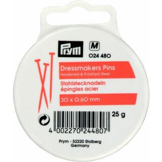 Prym Straight Pins 0.60 x 30 mm silver col (25 g)
