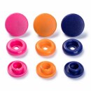 Prym Love Druckknopf Color Kunststoff 12,4mm orange/pink/violett (30 Stück)