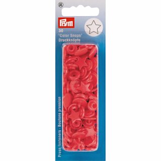 Prym NF Druckkn Color Snaps Stern rosso (30 pezzi)