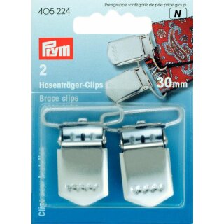 Prym Hosenträger-Clips Stahl 30 mm argentofarbig (2 pezzi)
