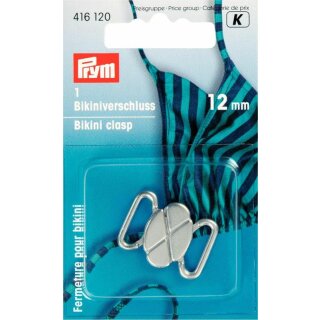 Prym Bikini- und Gürtelverschluss MET 12 mm argentofarbig matt (1 pezzo)