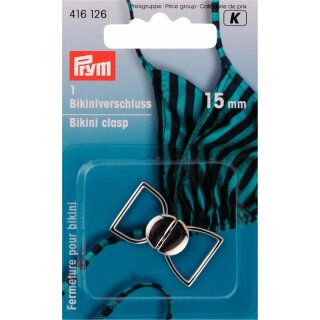 Prym Bikini and belt clasp hook metal 15 mm silver col (1 pc)