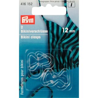 Prym Bikini- u. Gürtelverschlüsse Kunststoff Schlinge 12 mm transp. (2 Stück)