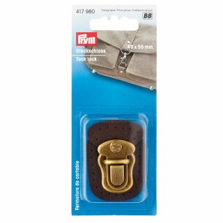 Prym Tuck lock for sewing on brown (1 pc)
