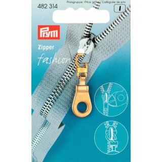 Prym Fashion Zipper puller Eyelet metal gold col (1 pc)