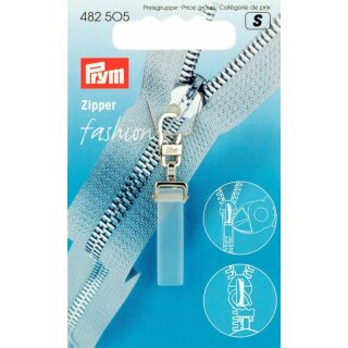Prym Fashion Zipper puller Crystal plastic/metal transparent matt (1 pc)