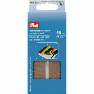 Prym Hook and Loop Tape self-adhesive 20 mm grey (0,6 m)