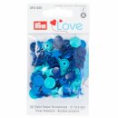 Prym Love Druckknopf Color Stern 12,4mm blau/türkis/tinte...