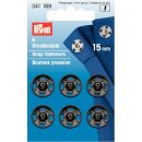 Prym Sew-On Snap Fasteners Brass 15 mm black (6 pcs)