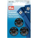 Prym Sew-On Snap Fasteners Brass 21 mm black (12 pcs)