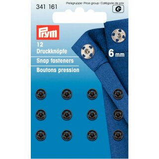 Prym Sew-On Snap Fasteners Brass 6 mm
