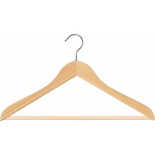 Shaped hangers angulated with bar (44 cm/13 mm) mit Rutschfestem Steg & Rockeinschnitten