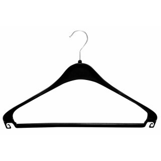 Plastic hanger with bar und Rockhäkchen black