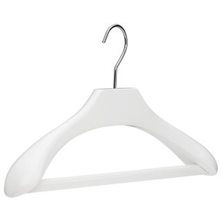Strong shaped hangers with wide shoulder/white