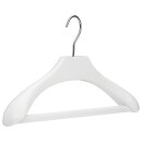 Strong shaped hangers with wide shoulder/white 41 cm