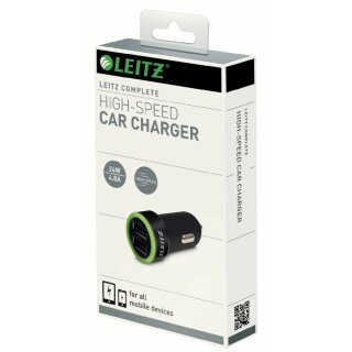 Leitz KFZ-Schnell-Ladegerät USB 24W noir