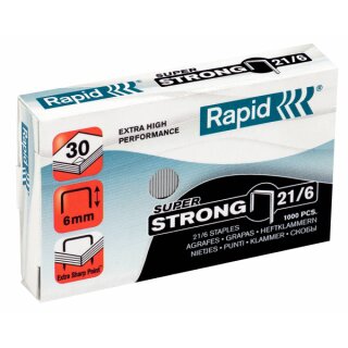Rapid Agrafes 21/6mm 1M G SuperStrong