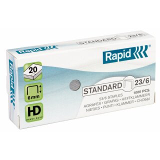 Rapid Staples Standard 23/6mm 1M G