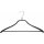 Metallkleiderbügel Kragenform mit Steg, Rockhäkchen & Schulterverbreiterung 38 mm - rutschfest -
