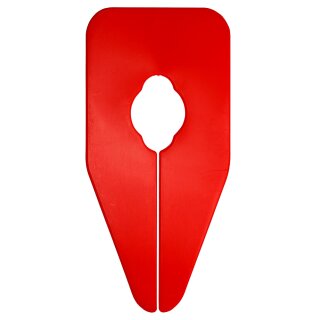 Größenteiler rechteckig unbedruckt rot